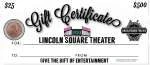 Lincoln Square Theater Gift Certificate
